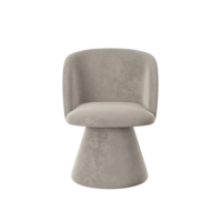 Aliv fauteuil de table en velours beige foncé