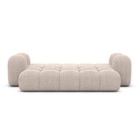 Cotton canapé 3 places convertible lit en tissu texturé beige