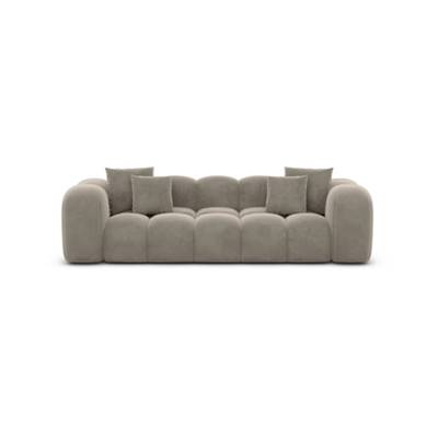 Cotton canapé 3 places en velours beige foncé
