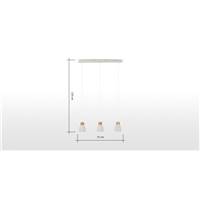 Albert suspension triple, gris doux et bois clair