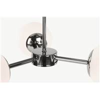 Globe plafonnier 3 ampoules nickel noir et verre dépoli
