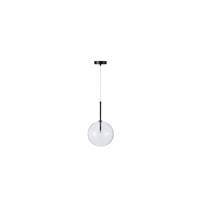Movado suspension métal noir et sphère transparente