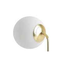 Manisa lampe de table laiton et verre blanc