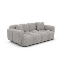 Scala canapé 2 places en tissu texturé gris clair