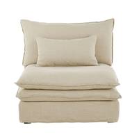 Rodier module canapé en lin beige