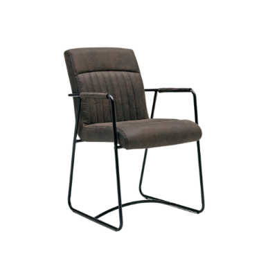 Coyotte fauteuil de table style aviateur vintage gris anthracite
