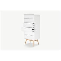 Esme commode haute frêne et blanc