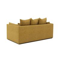 Avéo canapé convertible 3 places tissu texturé recyclé moutarde