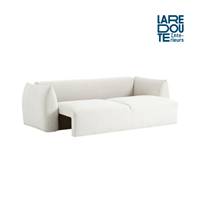 Picabi canapé 3 places convertible en tissu chenille écru