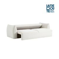 Picabi canapé 3 places convertible en tissu chenille écru