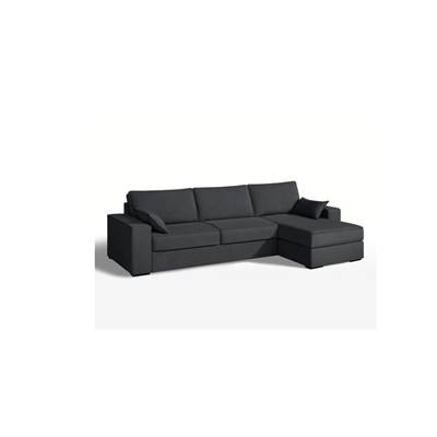 Jekill canapé convertible d'angle droit gris anthracite
