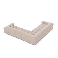 Lodce canapé corner en tissu texturé beige
