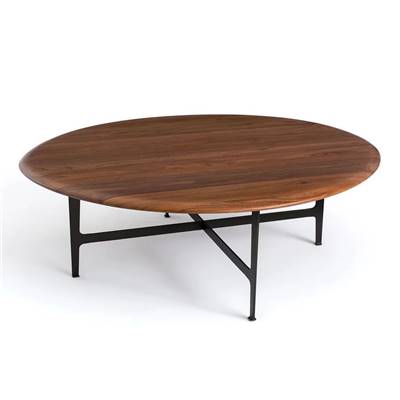 Bonnie table basse noyer et métal noir