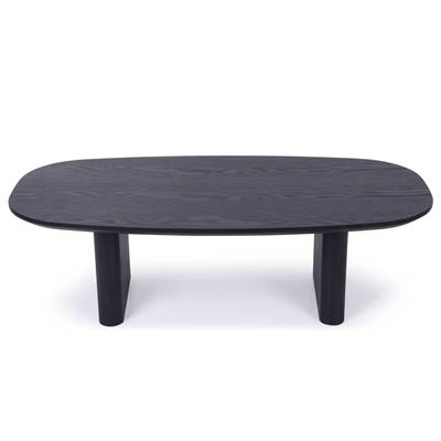 Block table basse en bois de frêne noir L100