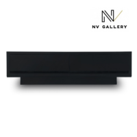 Eclipse table basse bois frêne noir glossy