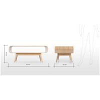 Esme table basse compacte frêne