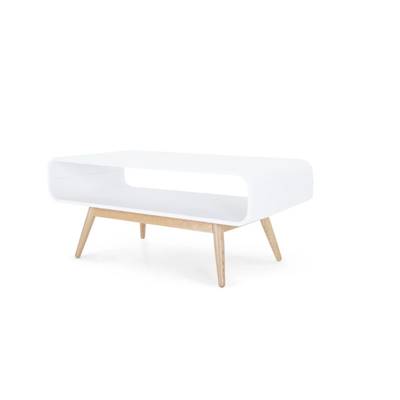 Esme table basse blanc et frêne