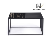 Elisanda table basse pierre façon marbre noir