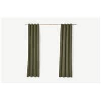 Jovian paire de rideaux à œillets vert chartreuse 135x260