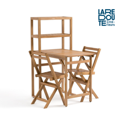 Elaia ensemble table + chaise acacia
