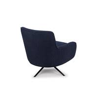 Serafin fauteuil pivotant bouclé bleu nuit