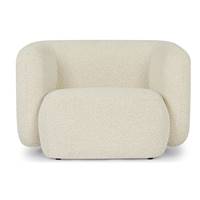 Nao fauteuil bouclé blanc avoine
