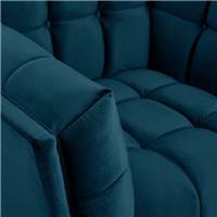 Zago fauteuil en velours bleu