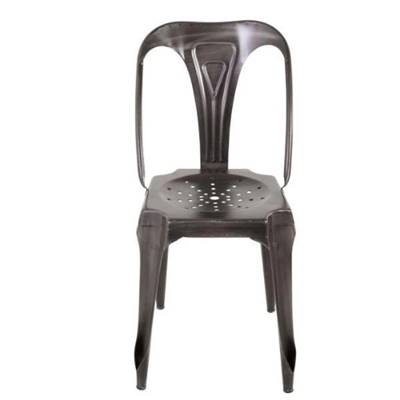 Indus chaise métal grise antique