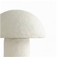 Lesina lampe champignon en papier maché blanc
