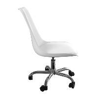 Verno chaise de bureau scandinave blanche ajustable