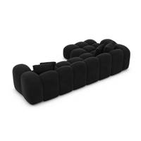 Cotton canapé d'angle gauche en velours noir