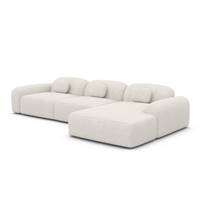 Buccana canapé d'angle droit bouclé blanc