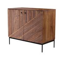 Maize petit buffet 2 portes en bois recyclé et métal
