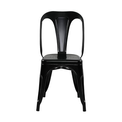 Lix chaise en métal noir mat style industriel
