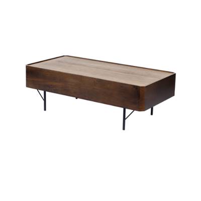 Naya table basse en bois de manguier et métal noir