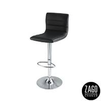 Oli chaise de bar en PU noir pied métal