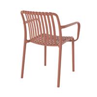 Paloma chaise de jardin empilable en plastique rose
