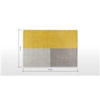 Elkan tapis laine jaune moutarde 160x230