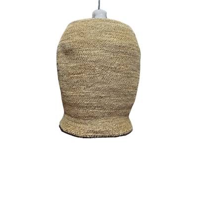 Milda moyenne suspension en jute naturelle liseré noir ø45