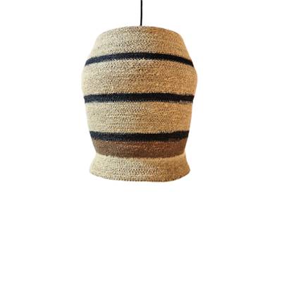 Milda petite suspension en jute rayé naturelle et marron ø30