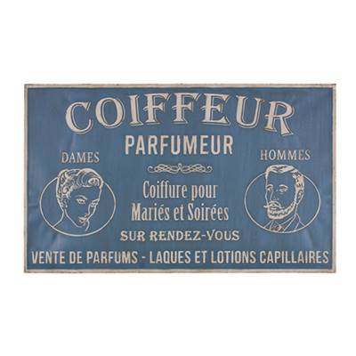 Grande plaque Coiffeur 123 x 74 cm