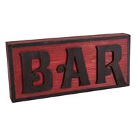 Caisson bois et fer "Bar" 40 x 18 cm