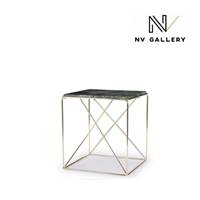 Barry table d'appoint pierre verte façon marbre