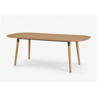 Edelweiss table à manger chêne et noir