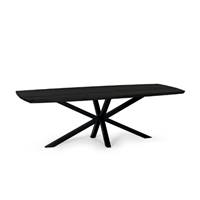 Taalika table à manger en manguier noir et métal 200cm