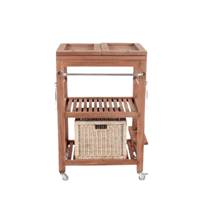 Desserte d'extérieur en bois de teck 60cm