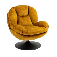 Topi fauteuil pivotant velours ocre