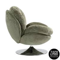 Topi fauteuil pivotant tissu texturé kaki