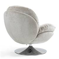 Topi fauteuil pivotant tissu texturé taupe gris
