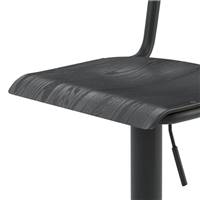Glavo chaise de bar réglable en bois noir